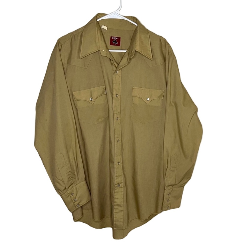 *Rare* Vintage Chute #1 Tan Pearl Snap